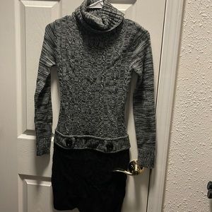 Black and gray sweater dress XS